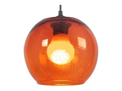 TOSEL Suspensión ,vidrio,, A 77xD20x P 20cm Naranja Sale