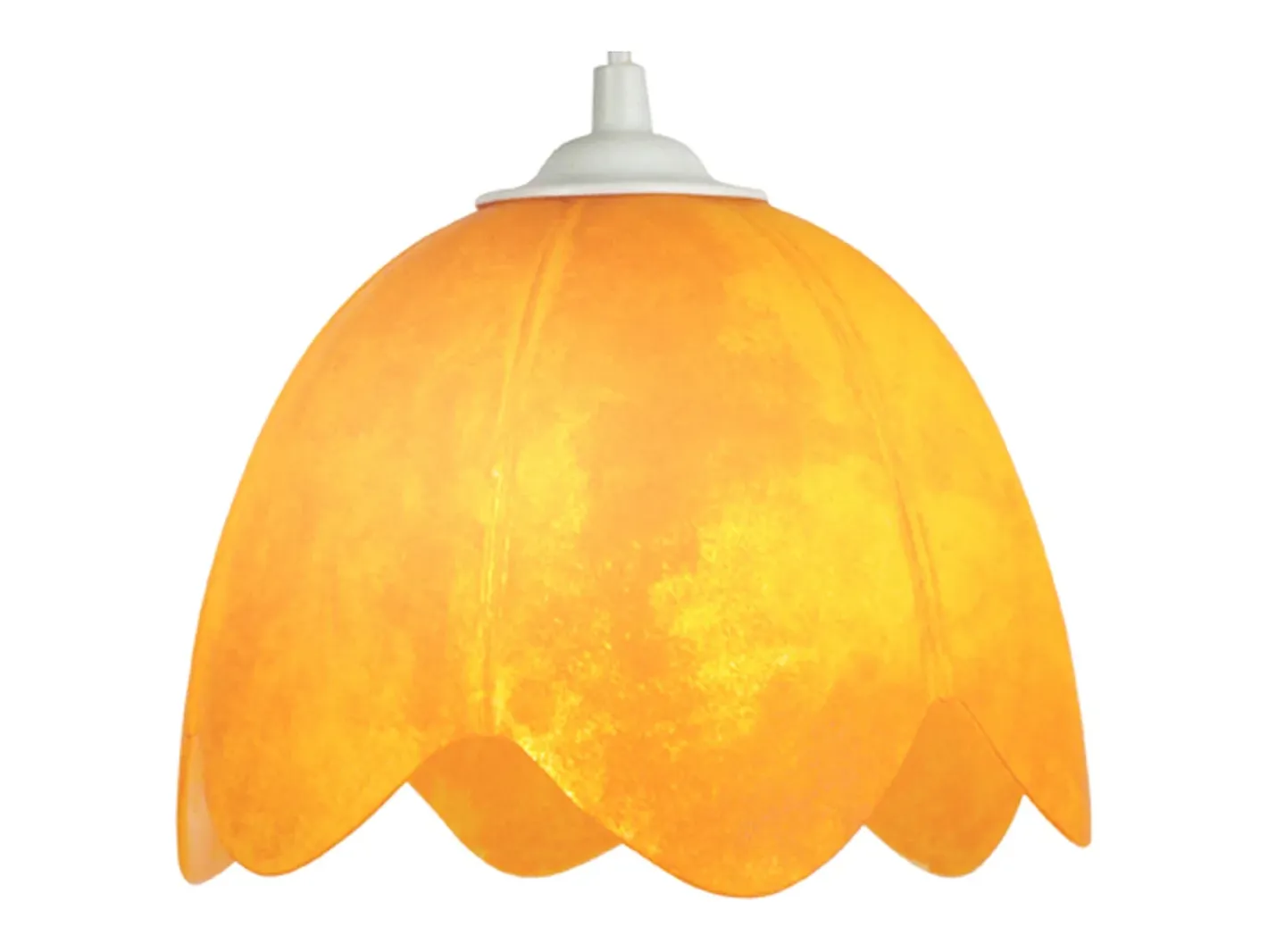 TOSEL Suspensión ,vidrio,,A75xD 18xP18cm Naranja New