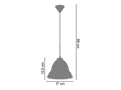 TOSEL Suspensión ,vidrio,,A68xD17xP17cm Negro Hot