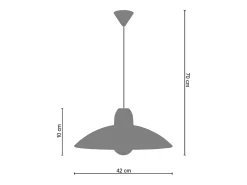 Sale TOSEL Suspensión ,vidrio, , A70xD42xP42cm Negro