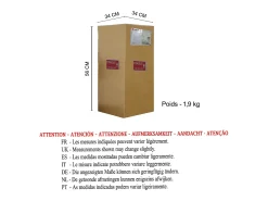 TOSEL Suspensión ,vidrio, ,A 94xD 25x P 25cm Negro Discount