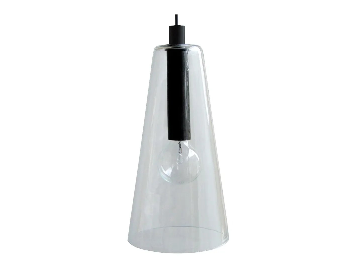 TOSEL Suspensión ,vidrio, ,A 94xD 25x P 25cm Negro Discount