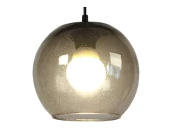 TOSEL Suspensión ,vidrio, , A77xD20xP 20cm Negro Outlet