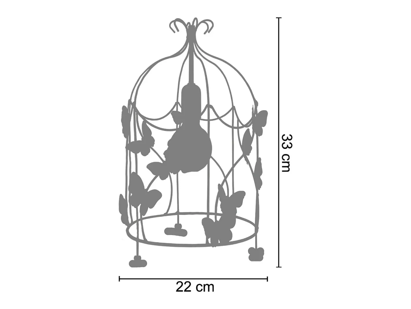 TOSEL Suspensión ,vidrio,,A75xD25xP25cm Rojo