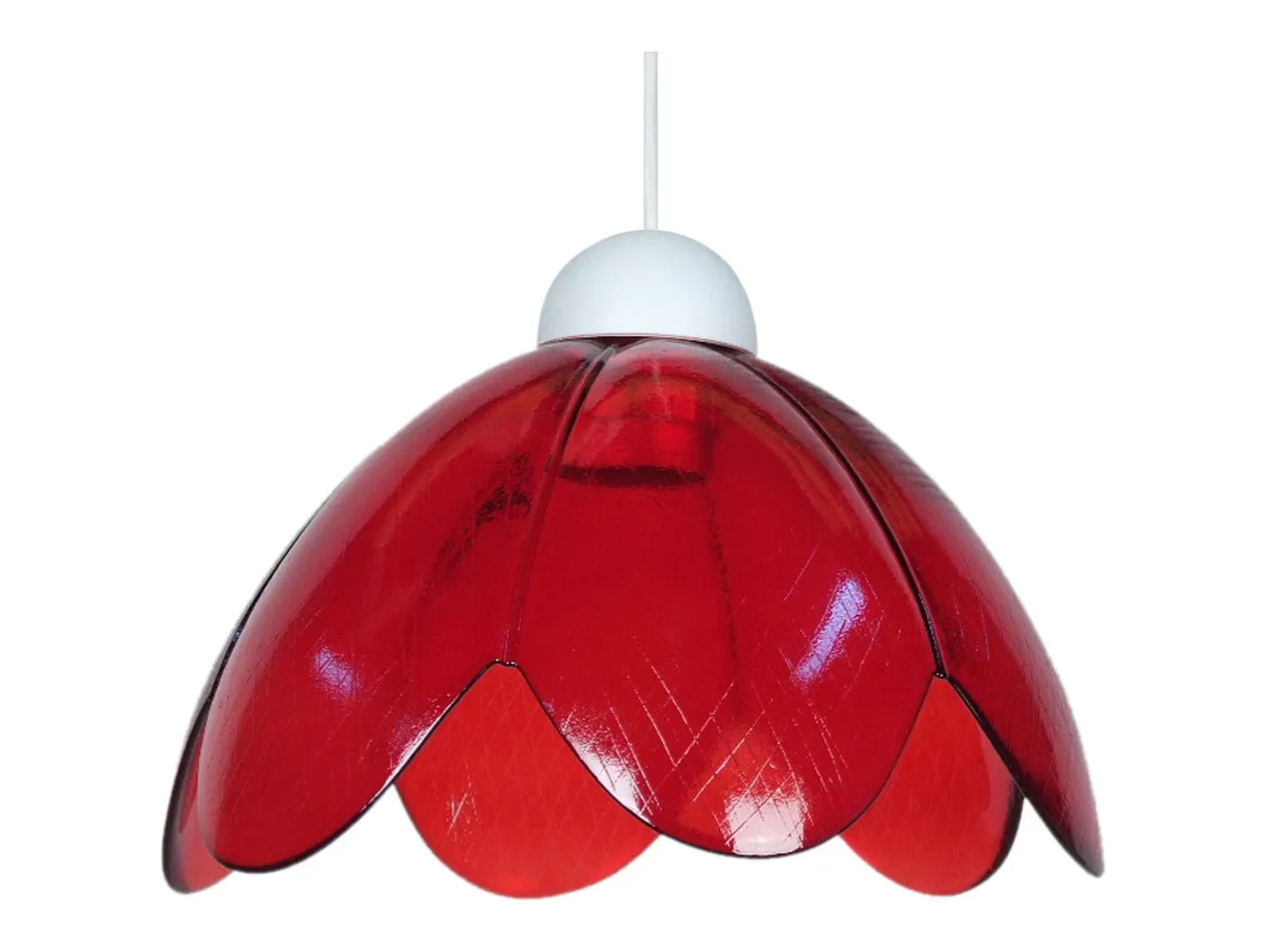 TOSEL Suspensión ,vidrio,,A75xD25xP25cm Rojo