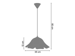 TOSEL Suspensión ,vidrio, ,A80xD35x P35cm Rosa Online