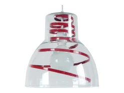 TOSEL Lámpara Suspendida-Suspensión ,vidrio-,,A90xD30xP30cm Rojo