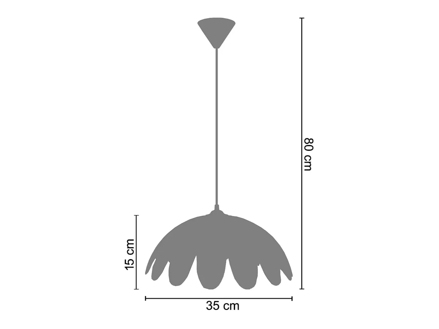 Outlet TOSEL Suspensión ,vidrio, , A 80xD35xP35cm Rosa