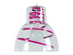 TOSEL Lámpara Suspendida-Suspensión ,vidrio, ,A90xD 30xP30cm Rosa
