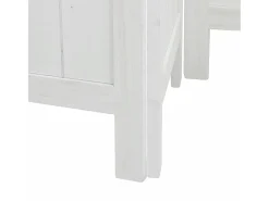 Clearance Tabique divisorio de 4 paneles en madera maciza de paulownia blanca Blanco