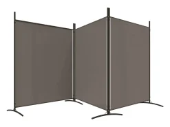 Sale Tabique divisorio de 3 paneles Antracita 525x180 cm Tejido Gris