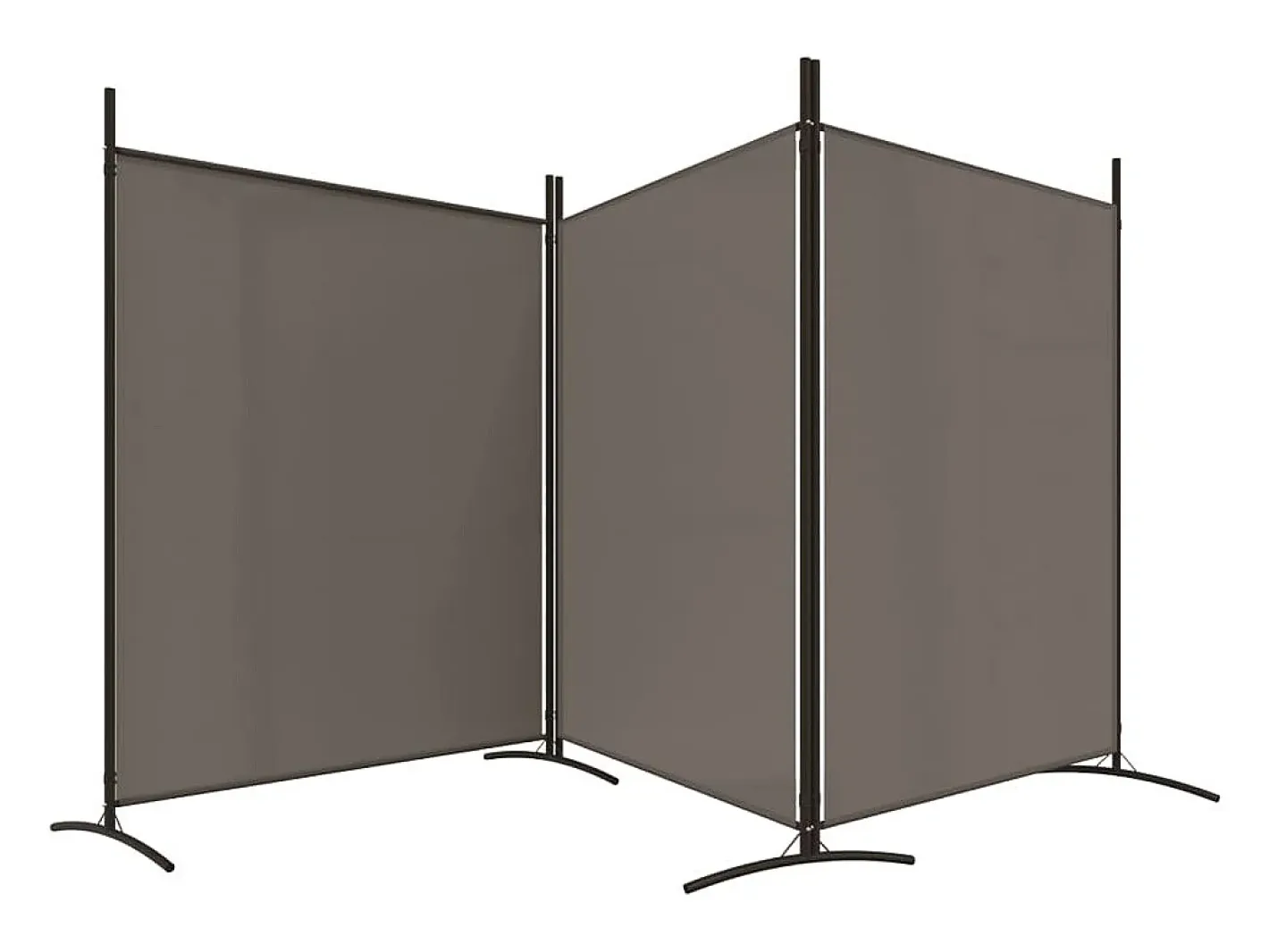 Sale Tabique divisorio de 3 paneles Antracita 525x180 cm Tejido Gris