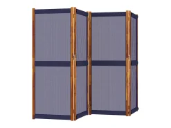 Tabique divisorio de 4 paneles oscuro 280x180 cm Azul Online
