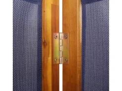 Tabique divisorio de 4 paneles oscuro 280x180 cm Azul Online