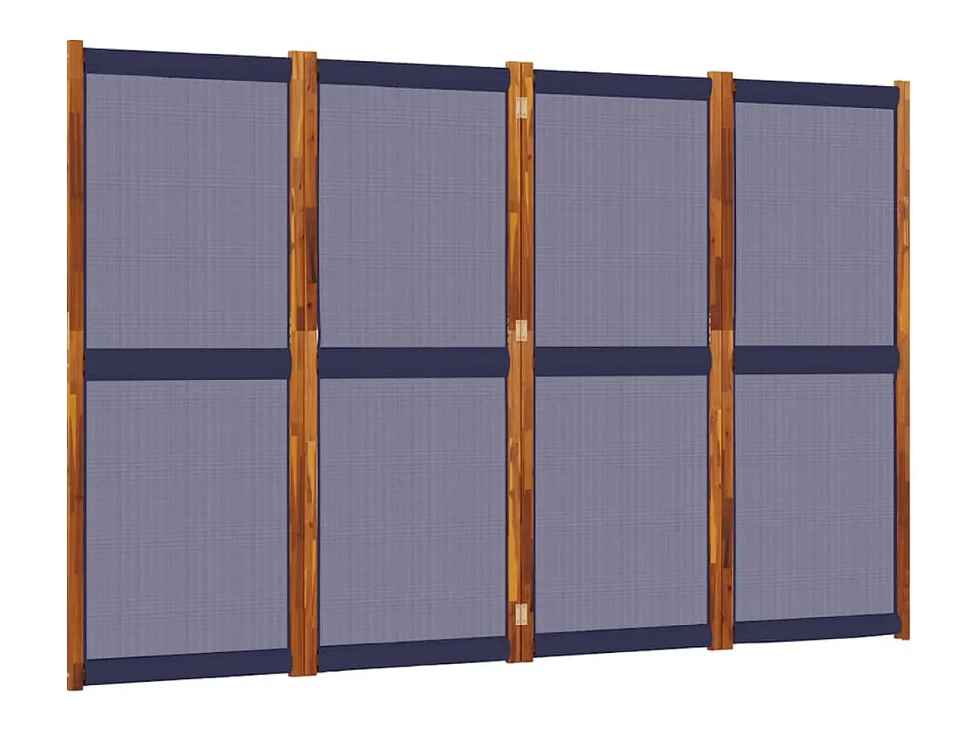 Tabique divisorio de 4 paneles oscuro 280x180 cm Azul Online