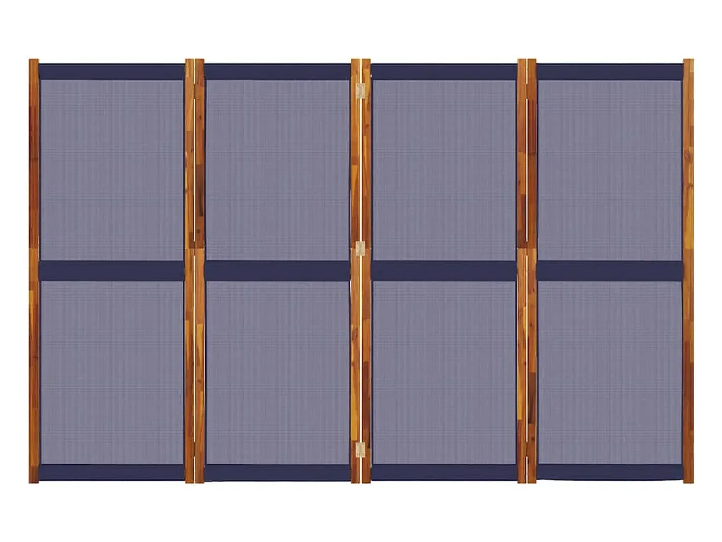 Tabique divisorio de 4 paneles oscuro 280x180 cm Azul Online