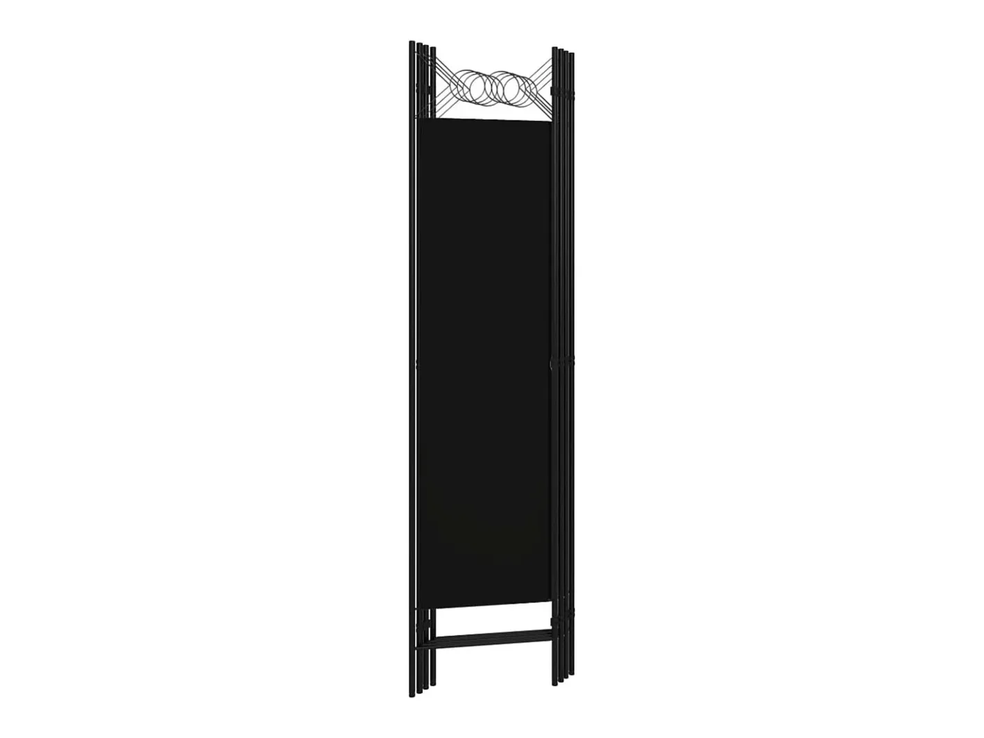 Tabique divisorio de 4 paneles 160 x 180 cm Negro Discount