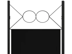 Tabique divisorio de 4 paneles 160 x 180 cm Negro Discount