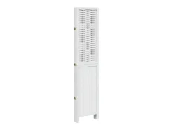 New Tabique divisorio de 5 paneles en madera maciza de paulownia blanca Blanco