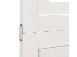 Tabique divisorio de 6 paneles en madera maciza de paulownia blanca Blanco Clearance