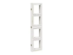 Tabique divisorio de 6 paneles en madera maciza de paulownia blanca Blanco Clearance