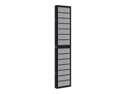 Biombo-Tabique divisorio de 6 paneles en madera maciza de paulownia negra Negro