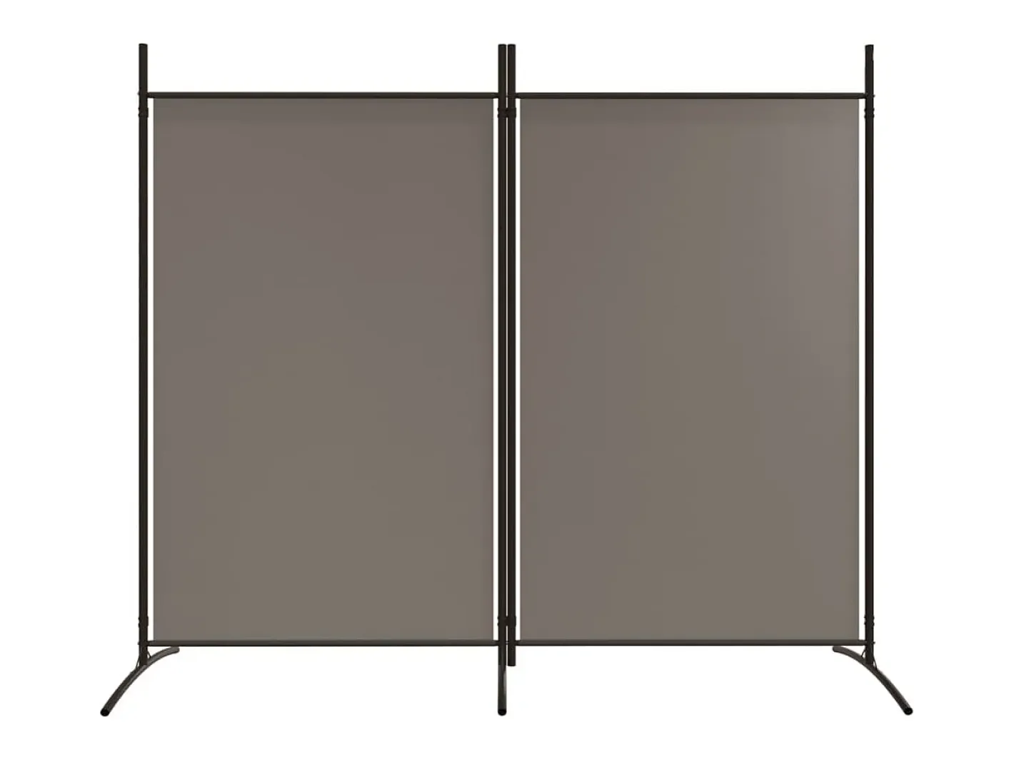 Tabique divisorio de 2 paneles Antracita 175x180 cm Tejido Gris Discount