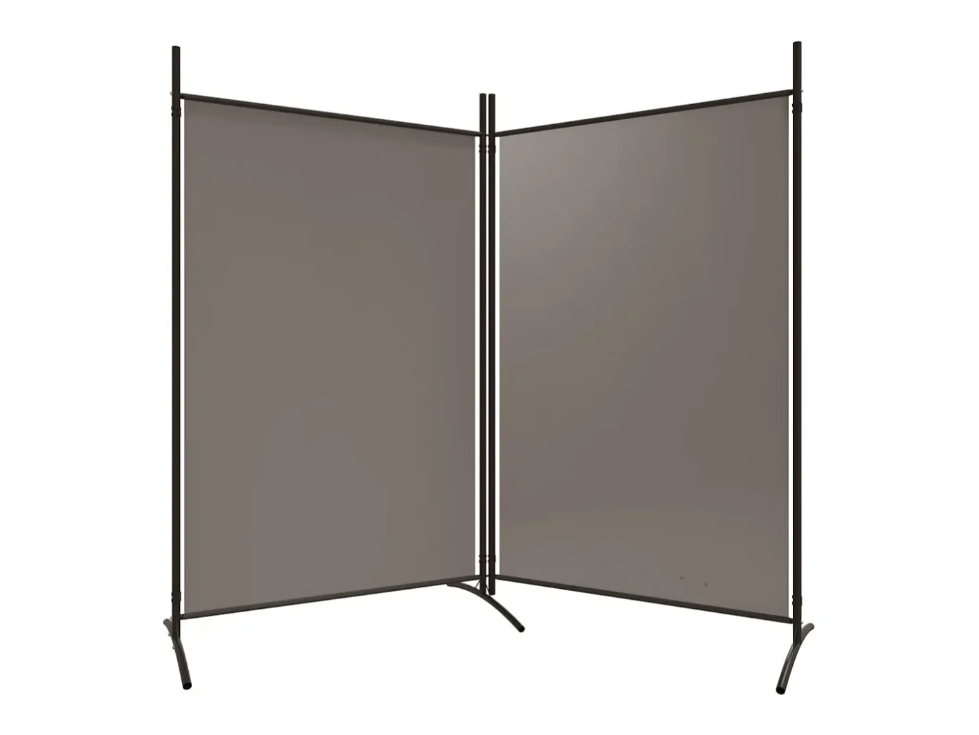 Tabique divisorio de 2 paneles Antracita 175x180 cm Tejido Gris Discount