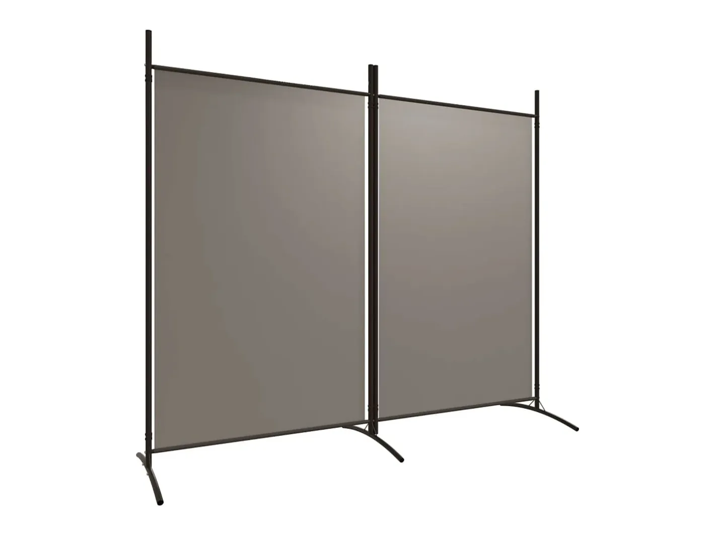 Tabique divisorio de 2 paneles Antracita 175x180 cm Tejido Gris Discount
