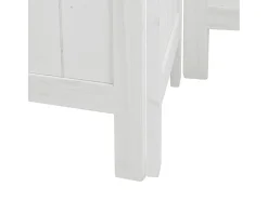 Tabique divisorio de 3 paneles en madera maciza de paulownia blanca Blanco Sale