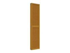 Biombo-Tabique divisorio de 6 paneles en madera maciza de paulownia marrón Marru00f3n
