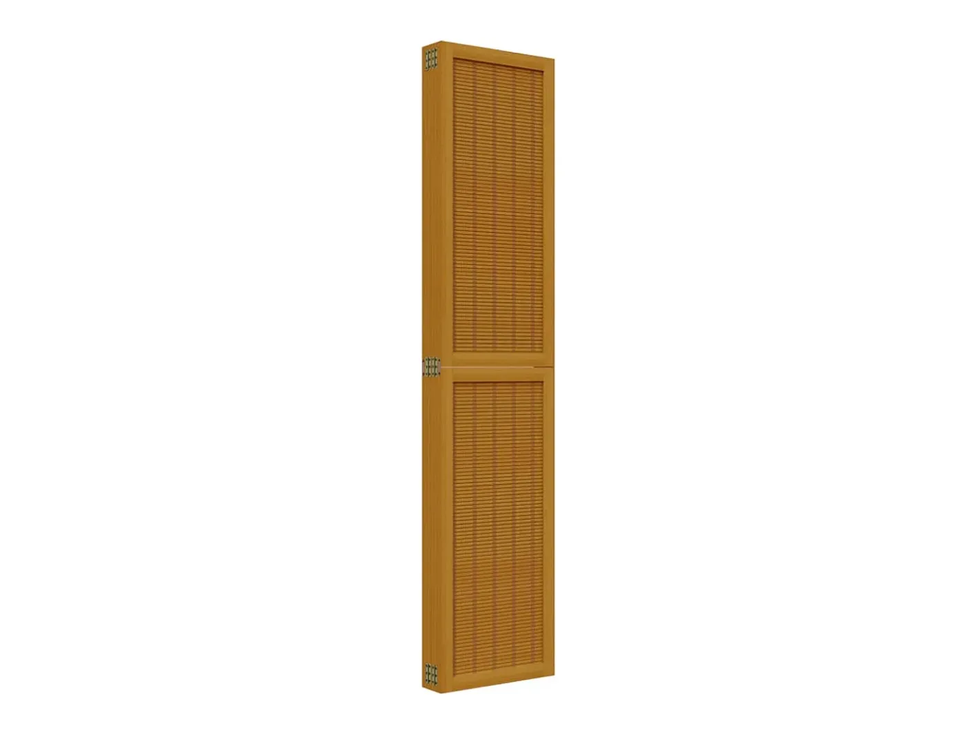 Biombo-Tabique divisorio de 6 paneles en madera maciza de paulownia marrón Marru00f3n