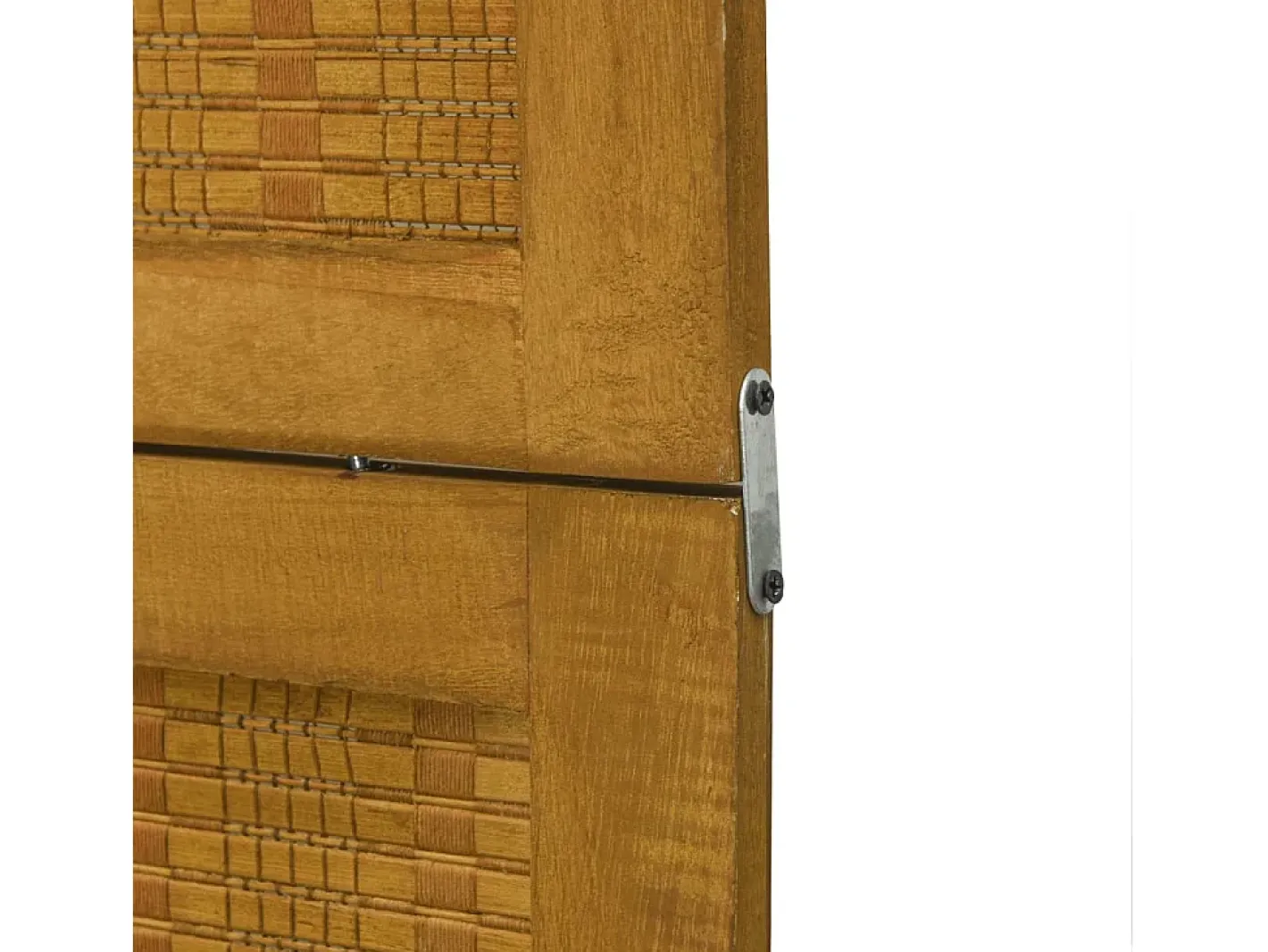 Biombo-Tabique divisorio de 6 paneles en madera maciza de paulownia marrón Marru00f3n
