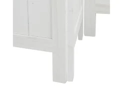 Tabique divisorio de 6 paneles en madera maciza de paulownia blanca Blanco