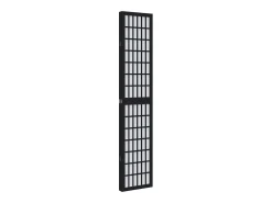 Biombo-Tabique divisorio de 4 paneles en madera maciza de paulownia negra Negro
