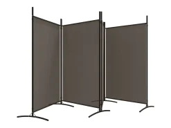 Tabique divisorio de 4 paneles Antracita 346x180 cm Tejido Gris Hot