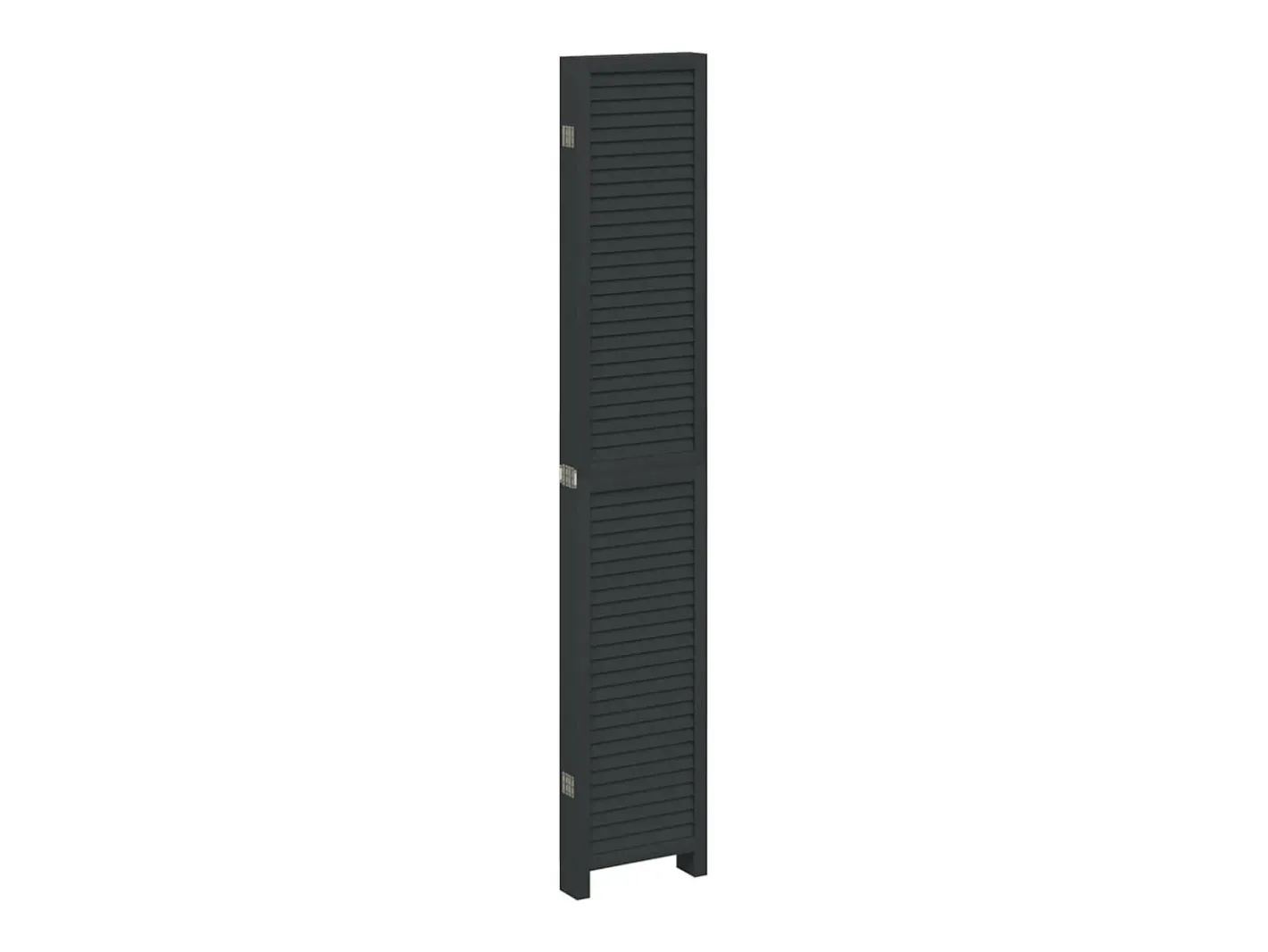 Tabique divisorio de 6 paneles en madera maciza de paulownia negra Negro Outlet