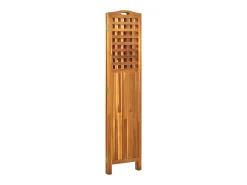 Biombo-Tabique divisorio de 3 paneles 121x2x170 cm Madera de acacia Marru00f3n