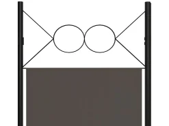 Biombo-Tabique divisorio de 4 paneles color antracita 160 x 180 cm Gris