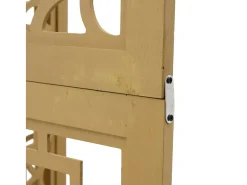 Outlet Tabique divisorio de 4 paneles en madera maciza de paulownia marrón Marru00f3n