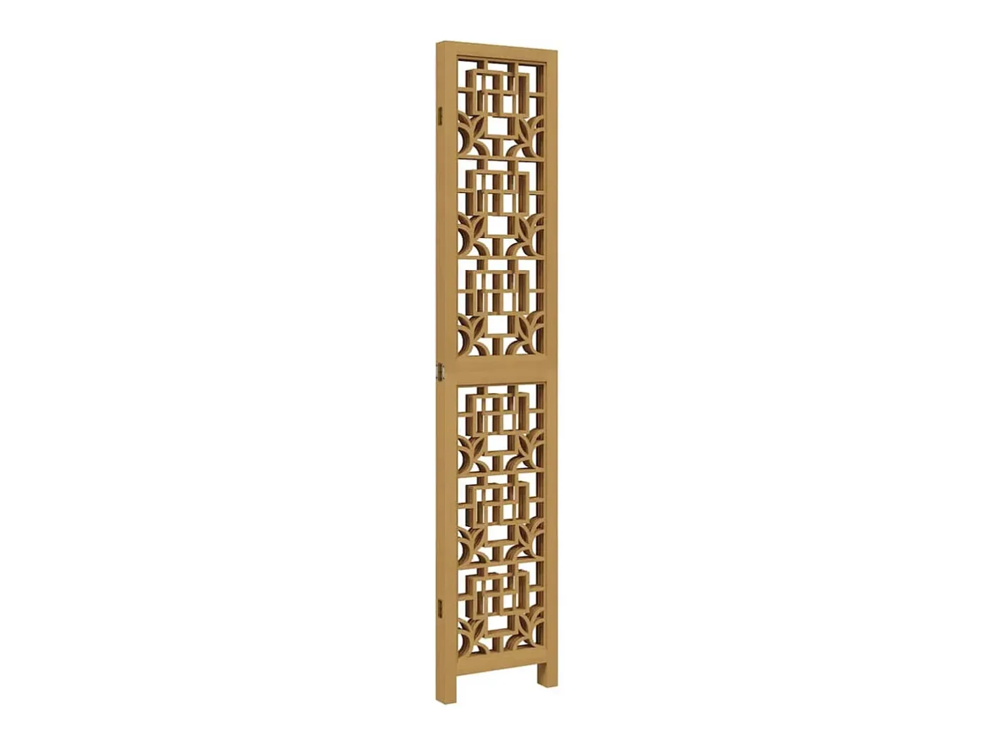 Outlet Tabique divisorio de 4 paneles en madera maciza de paulownia marrón Marru00f3n