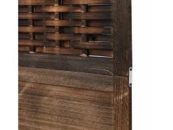 Best Tabique divisorio de 5 paneles en marrón oscuro fabricado en paulownia maciza Marru00f3n
