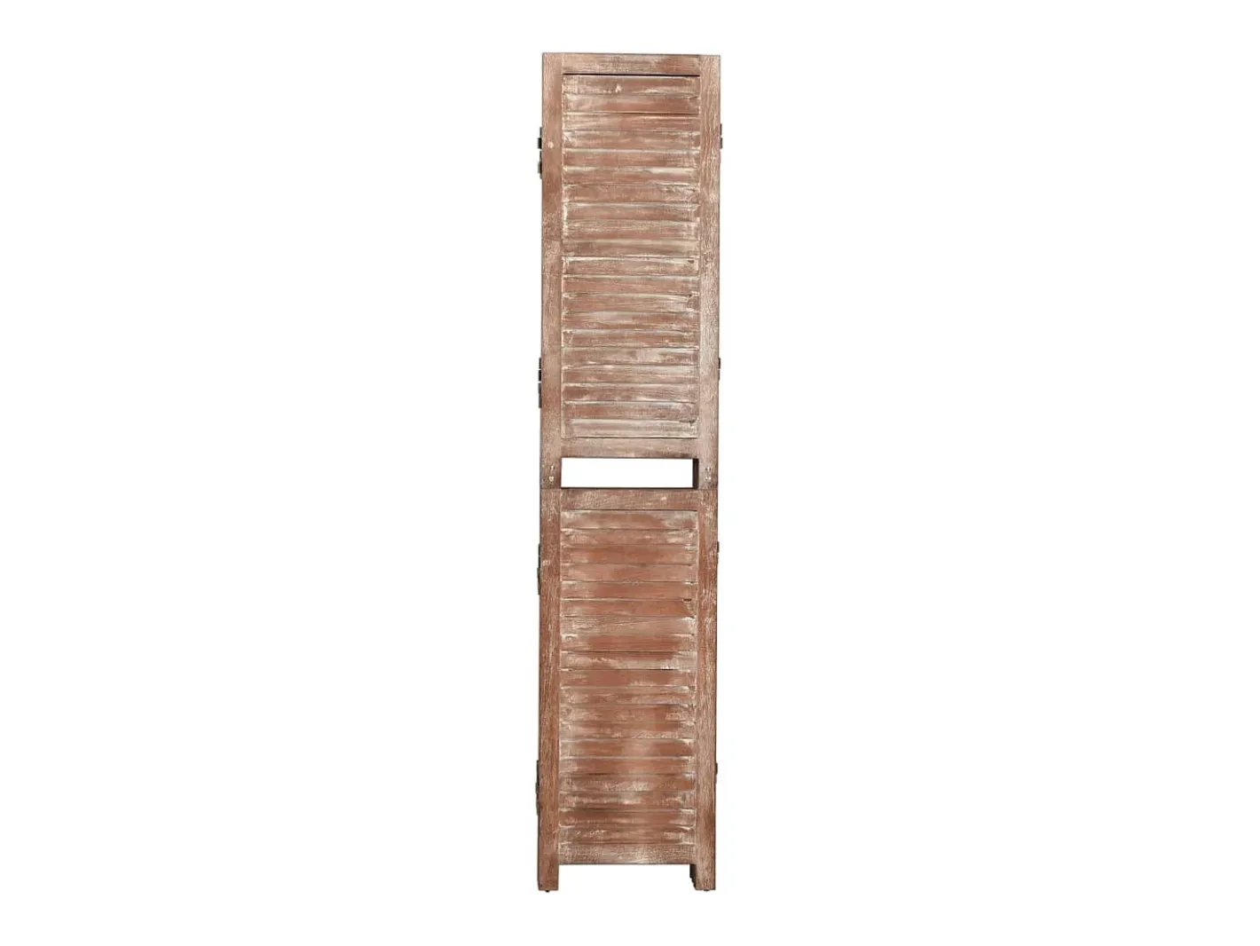 Biombo-Tabique divisorio de 6 paneles Marrón 210x165 cm Paulownia Marru00f3n