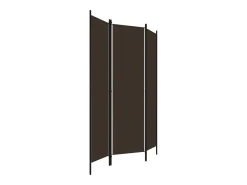 New Tabique divisorio de 3 paneles Marrón 150x180 cm Marru00f3n