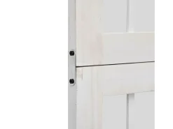 Tabique divisorio de 6 paneles en madera maciza de paulownia blanca Blanco Outlet