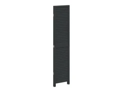Tabique divisorio de 3 paneles en madera maciza de paulownia negra Negro Discount