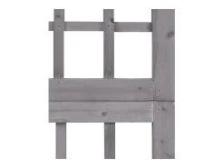 Tabique divisorio de 6 paneles/celosía de madera maciza de abeto Gris Discount