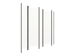 Tabique divisorio de 5 paneles, , 250 x 180 cm Blanco New