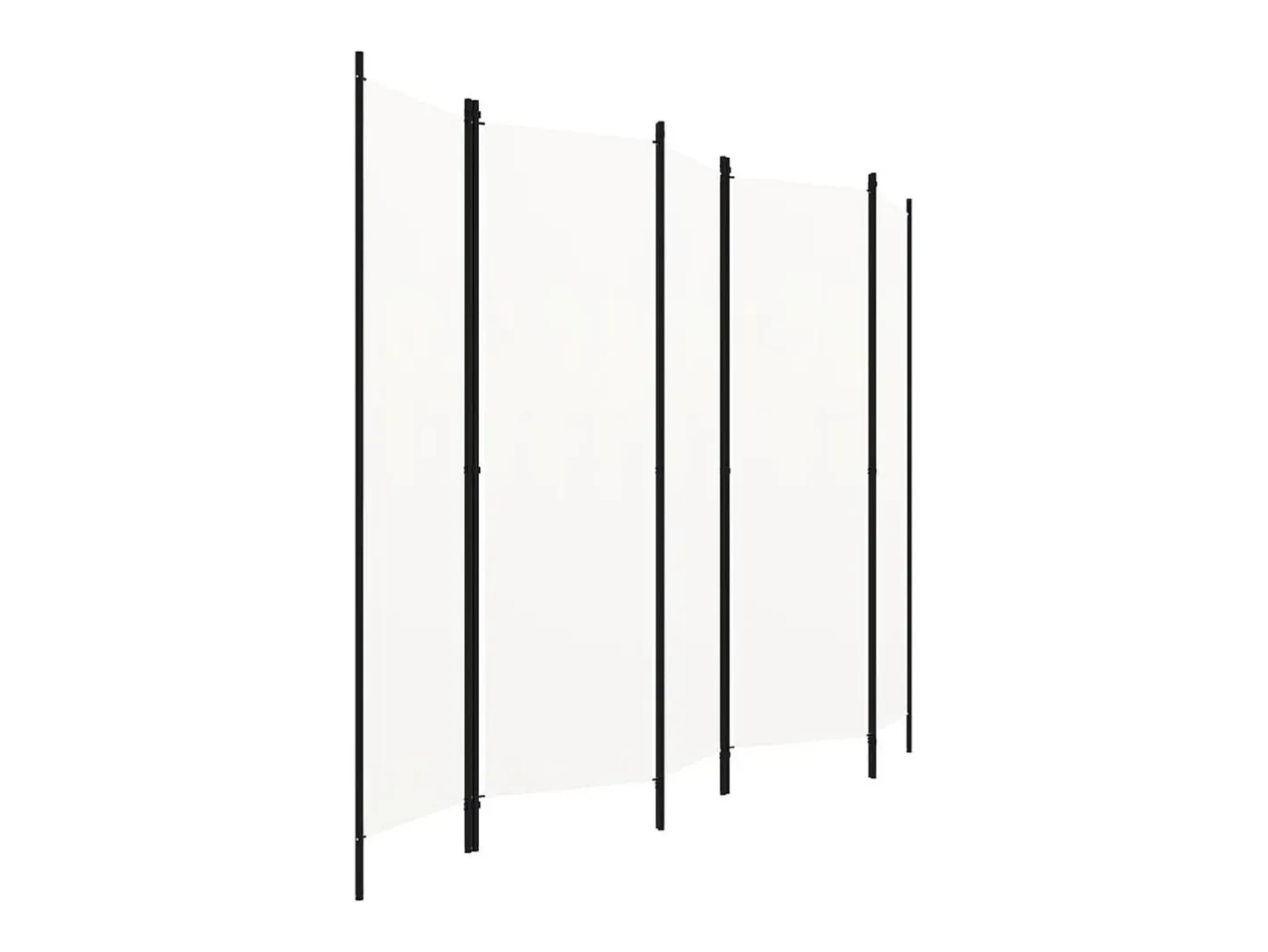 Tabique divisorio de 5 paneles, , 250 x 180 cm Blanco New