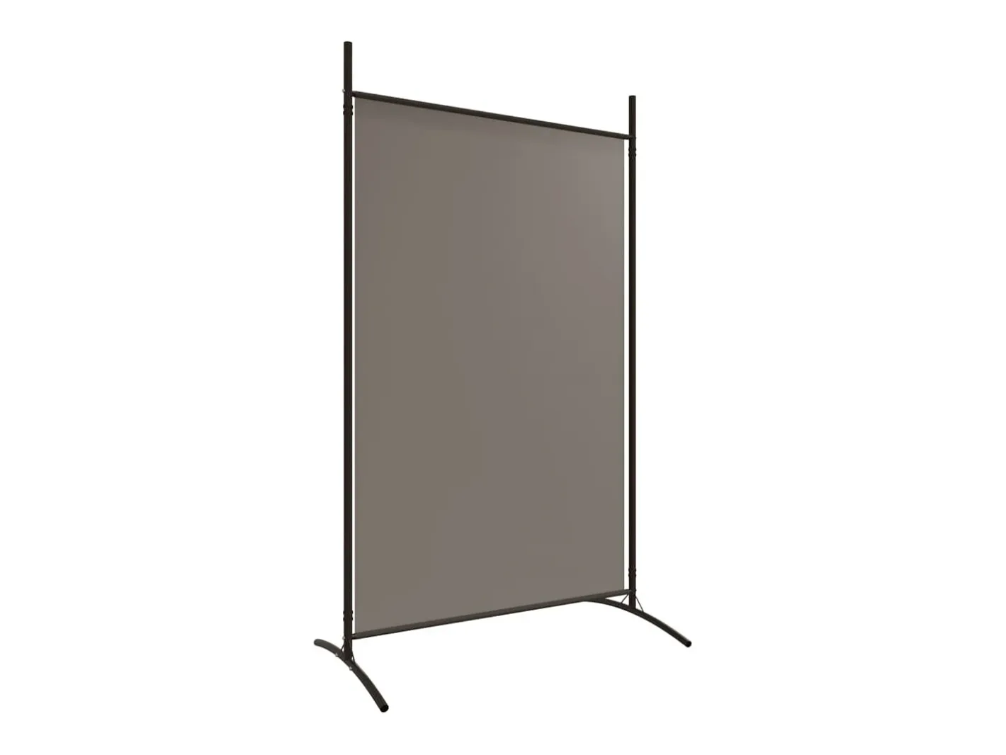Biombo-Tabique divisorio de 2 paneles Antracita 348x180 cm Tejido Gris